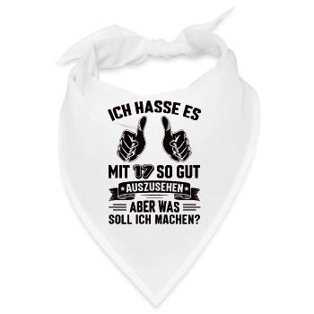 17 Geburtstag 17 Jahre 17 Lebensjahr 17 Lebenalter - Bandana - Weiß - Vorne
