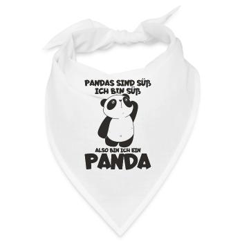 Pandas Sind Süß Ich Bin Süß Also Bin Ich Ein - Bandana - Weiß - Vorne