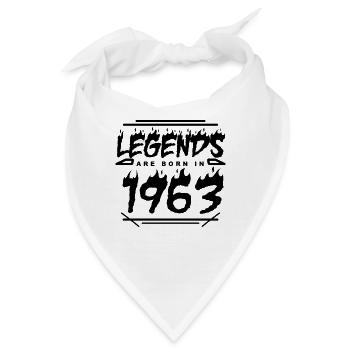 1963 - Jahrgang 1963 - Baujahr 1963 - Bandana - Weiß - Vorne