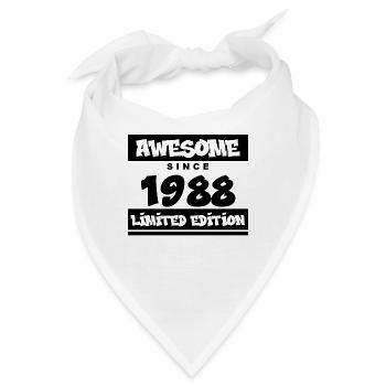 1988 - Jahrgang 1988 - Fantastisch seit 1988 - Bandana - Weiß - Vorne