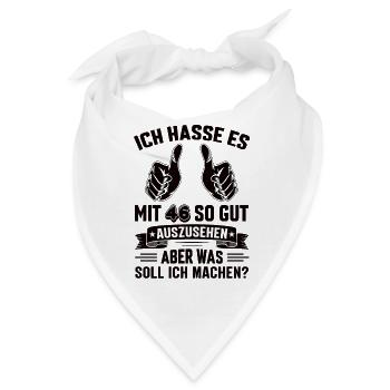 46 Geburtstag 46 Jahre 46 Lebensjahr 46 Lebenalter - Bandana - Weiß - Vorne