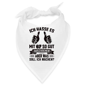 67 Geburtstag 67 Jahre 67 Lebensjahr 67 Lebenalter - Bandana - Weiß - Vorne