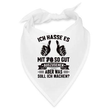 78 Geburtstag 78 Jahre 78 Lebensjahr 78 Lebenalter - Bandana - Weiß - Vorne