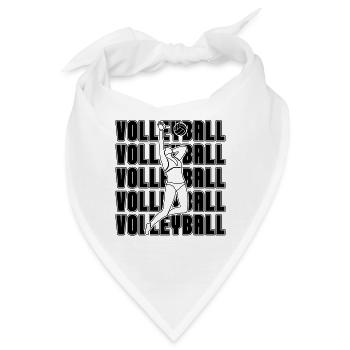Volleyball Retro Beach Holiday Volleyball Player - Bandana - Weiß - Vorne