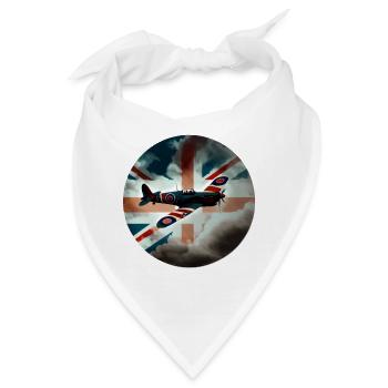 Spitfire Flugzeug Kampfflugzeug England UK - Bandana - Weiß - Vorne