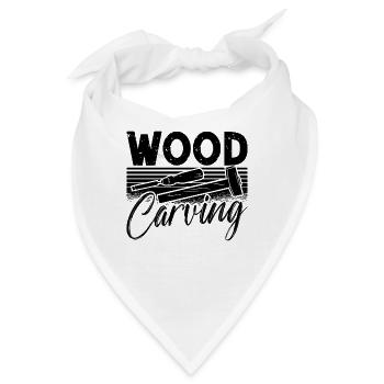 Wood Carving Woodsman Logger Woodworker Carver - Bandana - Weiß - Vorne