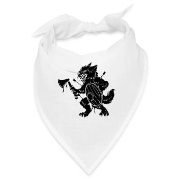 Wikinger Geschenkidee Mann Wolf Krieger Wikinger - Bandana - Weiß - Vorne