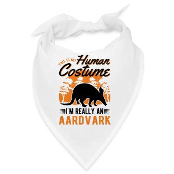 Erdferkel Human Costume Halloween Aardvark - Bandana - Weiß - Vorne