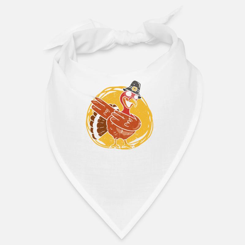 Thanksgiving Day Dinner Dabbing Turkey Pilgrim Bandana