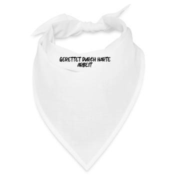 Feuerwehr - Gerettet durch harte Arbeit - Bandana - Weiß - Vorne