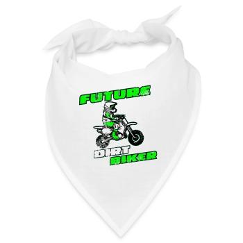 Future Dirt Biker Lustiges Motocross-Geschenk für Kinder - Bandana - Weiß - Vorne