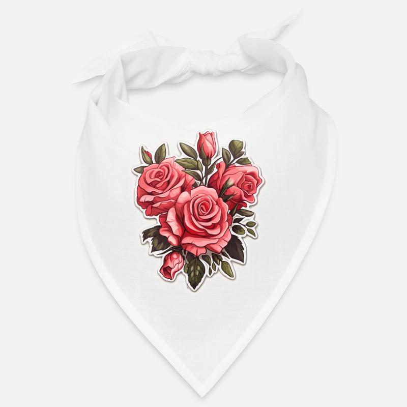 Roses - Bandana - white
