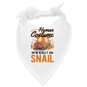 Schnecke Human Costume Snail Halloween - Bandana - Weiß - Vorne