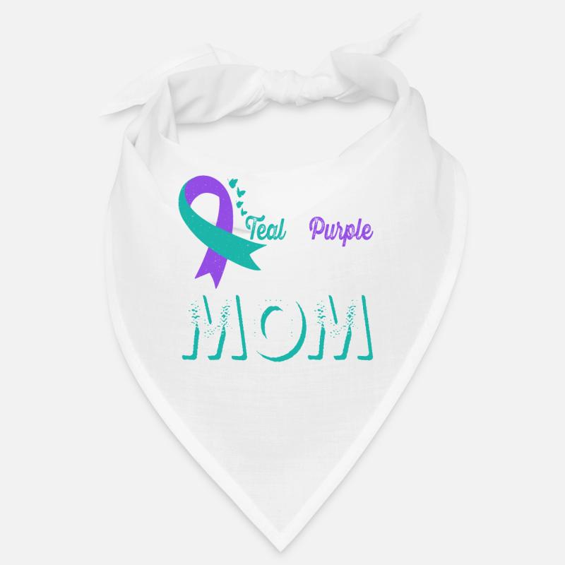 Portez du bleu sarcelle et du violet pour la sensibilisation Bandana