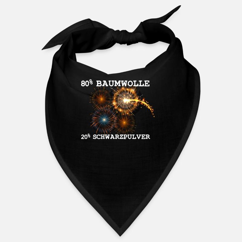 80% Baumwolle 20% Schwarzpulver Bandana