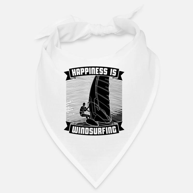 Happiness Is Windsurfing Surfing Windsurfing Lover - Bandana - Weiß