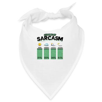 Chance auf Sarkasmus - Prognose - Humor - Bandana - Weiß - Vorne