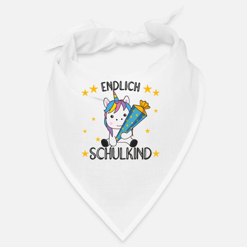 endlich Schulkind Einschulung Schule Einhorn Bandana