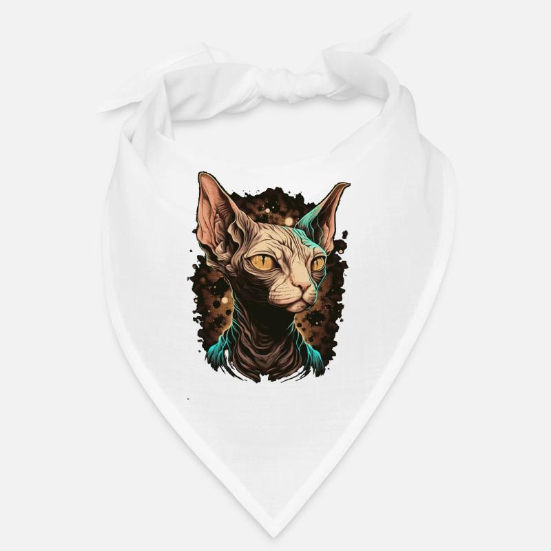 Mignon Céleste Sphynx Chat Race Sorcière Occulte Bandana