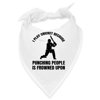 Kricket Cricket Kricketmannschaft Kricketteam - Bandana - Weiß - Vorne