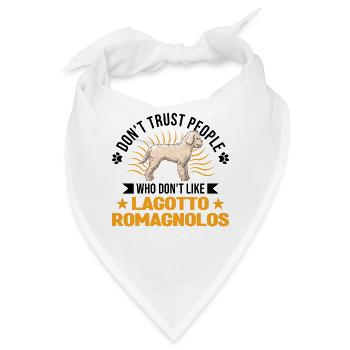 Lagotto Romagnolo Wasserhund - Bandana - Weiß - Vorne