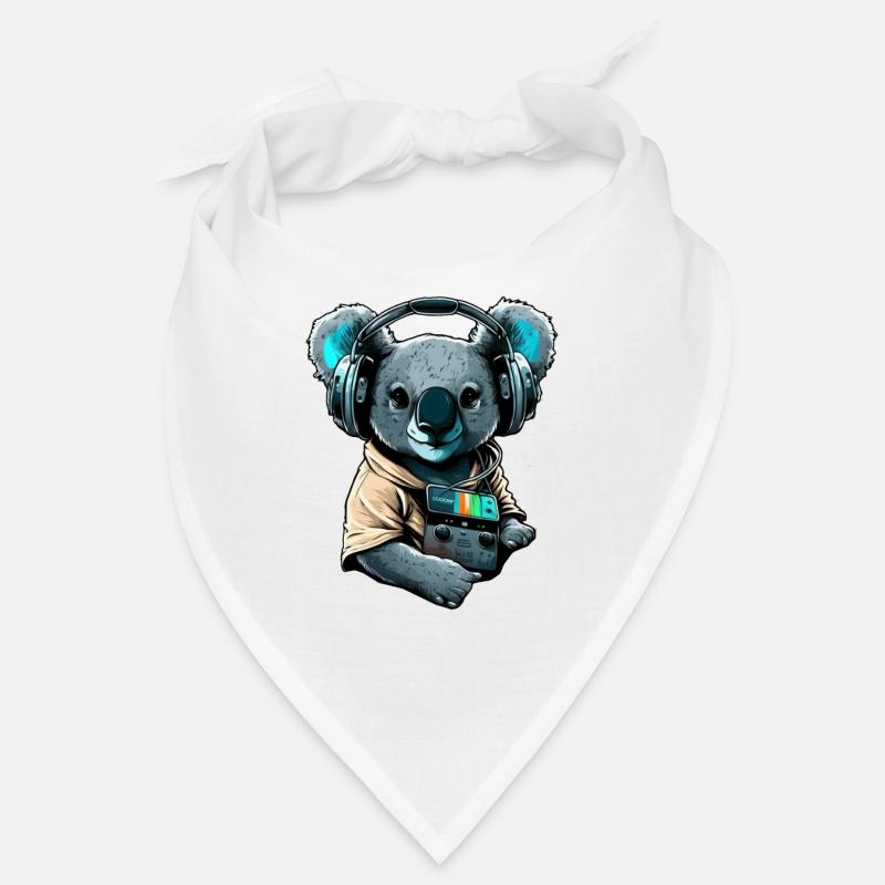 koala mit Kopfhörern Bandana