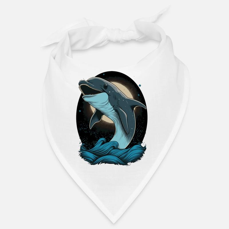 Mignon Cartoon Dolphin Lover Funny Dolphin Bandana
