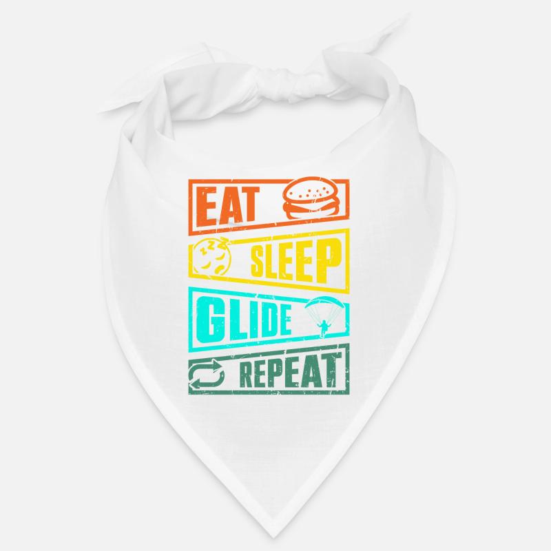 Paraglider Eat Sleep Glide Repeat Gleitschirm Bandana