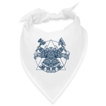 Wikinger Zwerg - Vitruvianischer Da Vinci Stil - Bandana - Weiß - Vorne