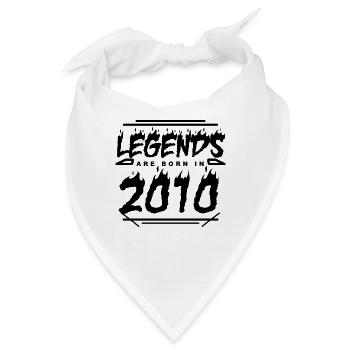 2010 - Jahrgang 2010 - Baujahr 2010 - Bandana - Weiß - Vorne