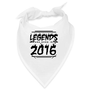 2016 - Jahrgang 2016 - Baujahr 2016 - Bandana - Weiß - Vorne