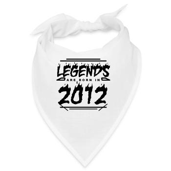 2012 - Jahrgang 2012 - Baujahr 2012 - Bandana - Weiß - Vorne
