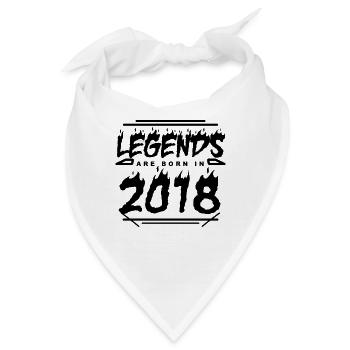 2018 - Jahrgang 2018 - Baujahr 2018 - Bandana - Weiß - Vorne