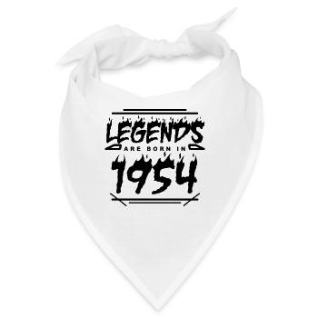 1954 - Jahrgang 1954 - Baujahr 1954 - Bandana - Weiß - Vorne