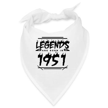 1951 - Jahrgang 1951 - Baujahr 1951 - Bandana - Weiß - Vorne