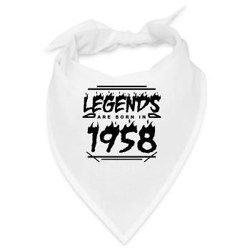 1958 - Jahrgang 1958 - Baujahr 1958 - Bandana - Weiß - Vorne