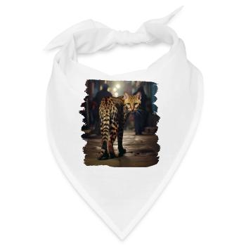 Bengalkatzen realistic Bengalkatze - Bandana - Weiß - Vorne