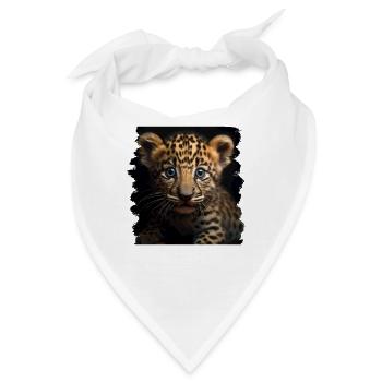 Leoparden Leoparde realistic Leopard - Bandana - Weiß - Vorne