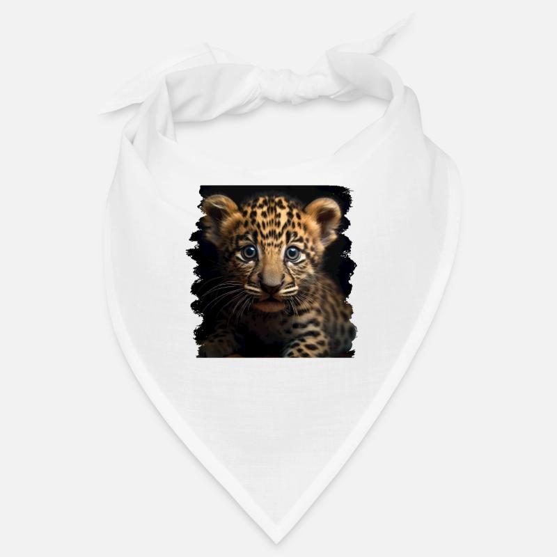 Leoparden Leoparde realistic Leopard - Bandana - Weiß