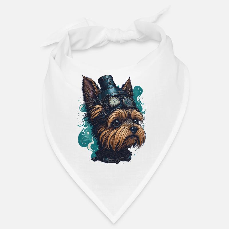 Steampunk Yorkshire Terrier vintage retro chien Bandana