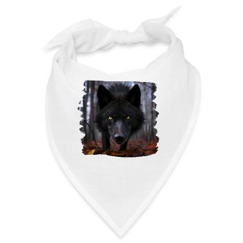 Wölfe realistic Wolf - Bandana - Weiß - Vorne