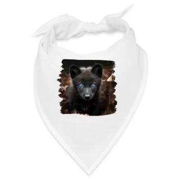 Wölfe realistic Wolf - Bandana - Weiß - Vorne