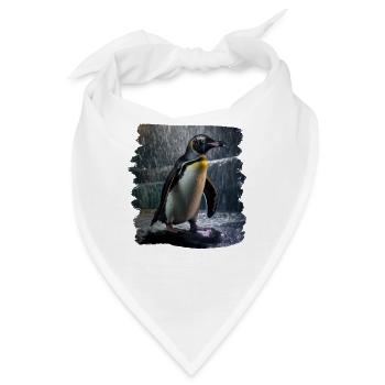 Pinguine realistic Pinguin - Bandana - Weiß - Vorne