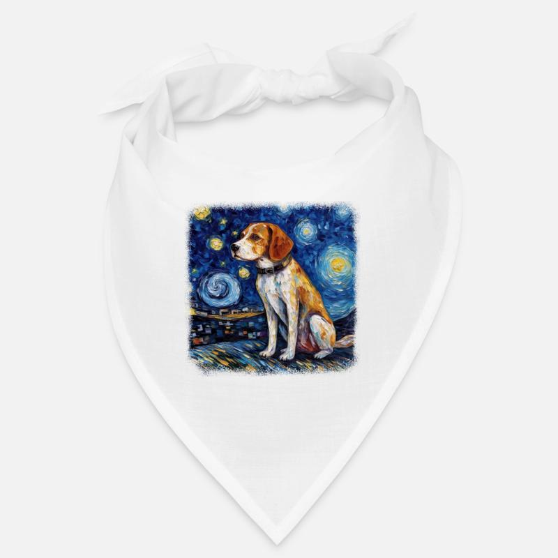 Beagle Van gogh starry night Bandana