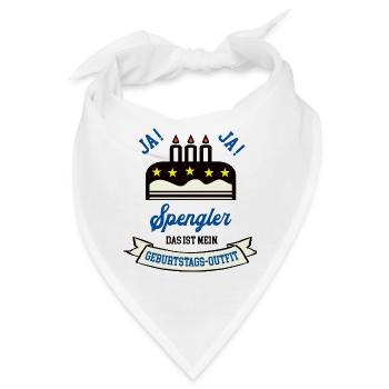 Spengler Geburtstag Geburtstagsoutfit Klempner - Bandana - Weiß - Vorne