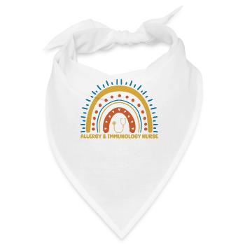 Allergie & Immunologie Krankenschwester Regenbogen - Bandana - Weiß - Vorne