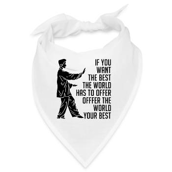 If You Want The Best Tai Chi Taiji Tai Chi Lover - Bandana - Weiß - Vorne