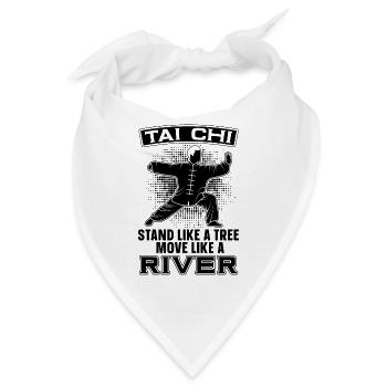 Tai Chi Stand Like A Tree Move Taiji Tai Chi Lover - Bandana - Weiß - Vorne