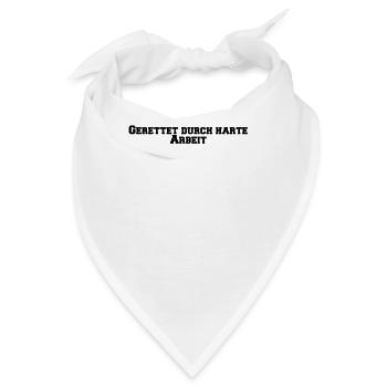 Feuerwehr - Gerettet durch harte Arbeit - Bandana - Weiß - Vorne