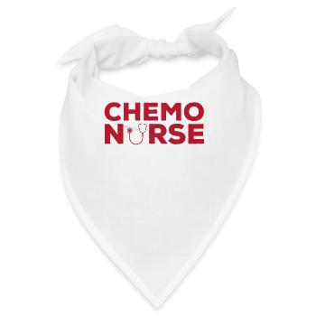 Chemo Krankenschwester - Bandana - Weiß - Vorne